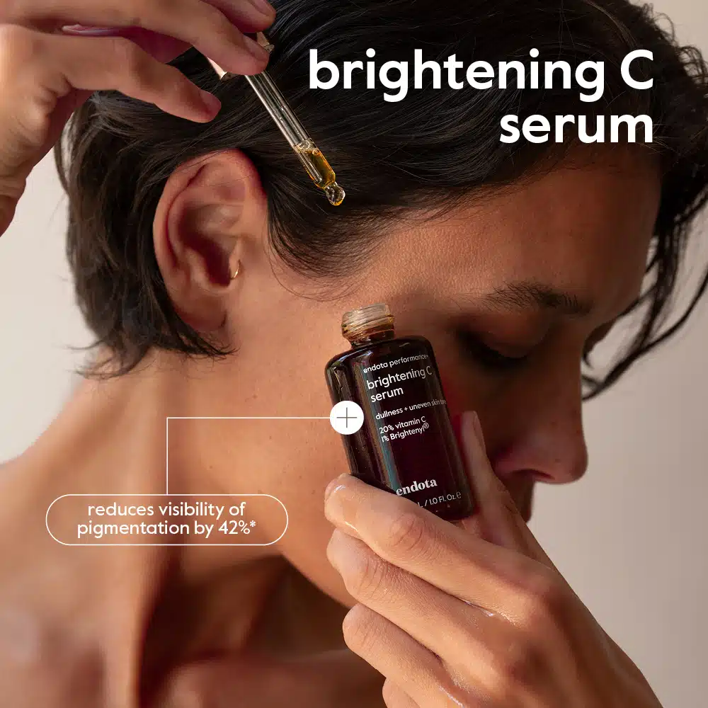 Brightening C Serum reduces the visibility of pigmentation by 42%*